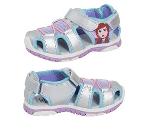 (1 UK) Disney Frozen Sandals Kids Elsa Anna Closed Toe Sport Sandal Walking Summer Shoe
