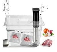 1 Vacuum Container, foldable 11 litre capacity with calibration marks and food grade PC lid, Vacuum Container, for sous vide cooking with vacuum circulator