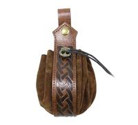 1 Viking Style Retro Waist Bag, Leather Bag, Viking Decoration, Medieval Leather Bag, Coin Purse, Retro Waist Bag, Knight Bag, Portable Wallet (Coffee Color)