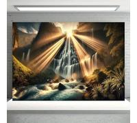 1 waterfall sunshine background banner suitable for birthdays holidays parties multiple sizes to choose from