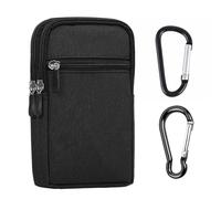1 Waterproof Canvas Bag and 2 Spring Hooks, Multifunctional Waist Bag, Simple and Fashionable Storage Bag, Sports Waist Bag, Portable Storage Bag