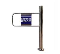 1-Way Closing Swing Gate,Automatic Closing Stainless Steel Door Unidirectional Door For Supermarket Factory Aisle Library(100×97 Cm)(Right)