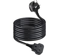 1 Way Gang Extension Lead 3M, Single Socket Mains Power Extension Lead 13A UK 3Pin Fused Plug male to female Travel Use Extension Cord Power Strip, Tough and Fireproof, Black…