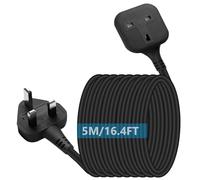 1 Way Gang Extension Lead 5 Meter Single Socket 13A, Fireproof Materials Pure Copper Wire Maximum Power 3250W, Single Plug Extension Lead Heavy Duty Power Strip (UKCA)