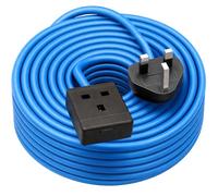 1 Way Gang Single Socket Mains Power Extension Lead 14m Cable Made in UK 13A Plug and Socket Outdoor Weather Resistant IP44 2.5mm Heavy Duty Cord for Garden, Home, Workshop and Multi Purposes