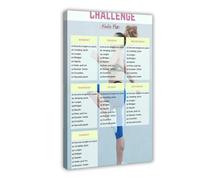 1 Week Intensive Challenge, Exercise And Fitness Motivation Canvas Poster Wall Art Decor Print Picture Paintings for Living Room Bedroom Decoration Frame: 12x18inch(30x45cm)