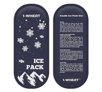 1-WHEAT (2 Packs) Insulin Diabetes Gel Ice Packs for Insulated Medication Travel Bag Ice Packs for Insulin Cooler Travel Case Small Ice Packs Suitable for Most Medication Cooler Travel Bag