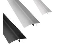 1 × Wheelchair Ramp Edge-Reducer, Aluminum Floor Transition Strip, Bridge The Height Gap Between 0.7 to 1.5cm/1.5 to 2.5cm for Doorway Tiles Planks(Gray,5.2cm/2in)
