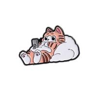 1. Whimsical Brooch Alloy Metal Jewelry For Casual Wear Jackets & Ideas Versatile Cats Design Pin For Bags