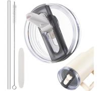 (1, White) 40oz Leak Proof Lid for Stanley Cup Tumbler, Detachable Flip Straw Lid