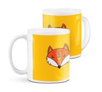 1 White Ceramic Mug Cup (11oz / 284ml) Ginger Fox Vixen Animals Wild Woods for Coffee Tea Drinks Kitchen Office #58673