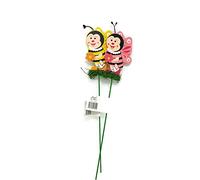 1 Wooden Bumble Bee Floral Pick - Colour Selected at Random
