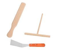 1 Wooden Spreader, 1 Wooden Scraper and 1 Stainless Steel Spatula, Kitchen Tools, Multi-Tools, Baking Accessories