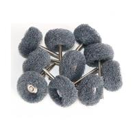 1"" Wool Felt Grinding Sanding Head Abrasive Buffing Wheel 2.35/3mm Shank Cotton Thread Polishing Mini Brush, Mix 8pcs(Black P400 10pcs,With 3mm)