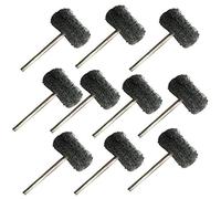 1" Wool Felt Grinding Sanding Head Abrasive Buffing Wheel 2.35/3mm Shank Cotton Thread Polishing Mini Brush for Dremel Dril,Black P400 10pcs,with 2.35mm Shank