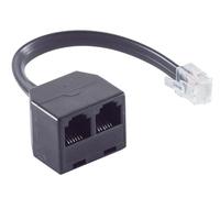 1 x 0.1 m RJ12 Plug 6/6 to 2x RJ12 Socket 6/6 1:1 RoHS Compliant Network Adapter Cable
