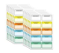 1 x 1.65 Inch Legal White Exhibit Stickers Yellow Plaintiff’s Exhibit Blue Defendant's Exhibit Orange Petitioner’s Exhibit Green Respondent’s Exhibit Legal Labels for Documents Report Dividers 300 Pcs