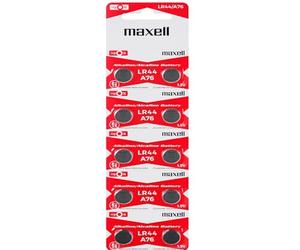 1 X 10 X Maxell LR44 Alkaline Batteries A76 1.5V