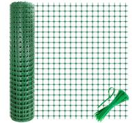 1 x 10m Garden Heavy Duty Plastic Mesh Fencing Roll Green, Chicken Wire, Dog Safety Barrier, Temporary Poultry Breeding Fence, Animal Protection Netting for Outdoor Vegetable Plots & Gardening