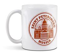 1 x 11oz (284ml) White Ceramic Mug Cup - Saint Petersburg Russia Travel Design for Coffee Tea Drinks Kitchen Birthday Office Fun #9280