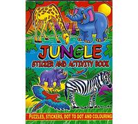 1 X 12 x Jungle Animal Activity Sticker A6 Books Childrens Party Bag Fillers by WF Graham