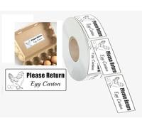 1 x 2.625 Inch 500 Pcs Please Return Egg Cartons Stickers Farm Fresh Eggs Carton Labels - Chicken Container Packaging Stickers for Egg Producers, Farmers Market, Backyard Chicken Keepers