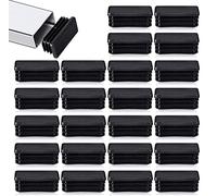 1 x 2 Inch Rectangle Plastic Plugs Tubing End Caps Black Plastic Rectangle Plugs Tubing Post End Cap for Rectangle Tubing Chair Glide Inserts (24 pics)