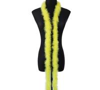 1 x 2 m Feather Boa Turkey Feathers Boa,Fluffy Plush Feather Boa Feather Stole Feather Scarf Feather Garland for Christmas Tree,Wedding,Crafts,Burlesque,Carnival Party,20s Costume Decoration,