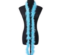 1 x 2 m Feather Boa Turkey Feathers Boa,Fluffy Plush Feather Boa Feather Stole Feather Scarf Feather Garland for Christmas Tree,Wedding,Crafts,Burlesque,Carnival Party,20s Costume Decoration,
