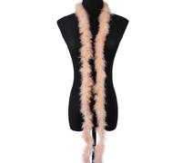 1 x 2 m Feather Boa Turkey Feathers Boa,Fluffy Plush Feather Boa Feather Stole Feather Scarf Feather Garland for Christmas Tree,Wedding,Crafts,Burlesque,Carnival Party,20s Costume Decoration,
