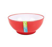 1 x 2 Tone Pink/White Small Plastic Reusable Bowl Partyware Picnic BBQ