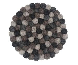 1 x 20 cm round home trivet, wool table coasters for cups, pots, pans and cups, hand-felted in Nepal