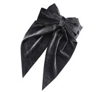 1 x 21 cm x 36 cm Hair Bows Clip Women's Velvet Hairpin Bow Hair Pin Bow Hair Clips Vintage Feather Clip Hair Accessories Hair Bow Bow Headpiece Headpiece, Dark Grey