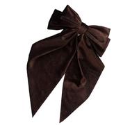 1 x 21 cm x 36 cm Hair Bows Clip Women's Velvet Hairpin Bow Hairpin Bow Hair Clips Vintage Feather Clip Hair Accessories Hair Bow Headpiece Headpiece, Dark Brown
