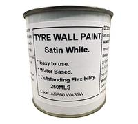 1 x 250ml White Tyre Wall Paint Classic Car Van Truck