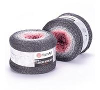 1 x 260g Yarn Flowers Moonlight, 1000m (1093 Yards) Glitter Cotton Yarn, Silvery Cake, Multicolor Cotton, Soft, Rainbow Crochet, Metallic Lurex handknit Shiny (3279)