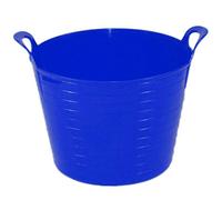 1 X 26L Litre Medium Flexi Tub Blue Colour Garden Home Flexible Storage Container Bucket Polyethylene Flex Tub Trugs Horse Feeding Tub Home and Garden Use- MADE IN U.K