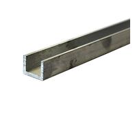 1" x 3/4" Aluminium U-Channel Trim x 1/8" Wall - Aluminium Channel U Profile (1000mm (100cm) Length)