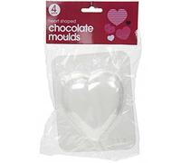 1 x 4 Pack Heart Shaped Chocolate Moulds