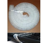 1 x 4m Length 100mm Genuine Hedgehog Gutter Brush Leaf Guard White & Three Hedgehog Gutter Clips