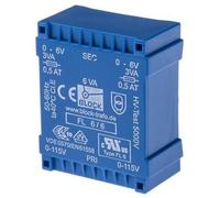 1 x 6V ac 2 Output Through Hole PCB Transformer 6VA FL 6/6
