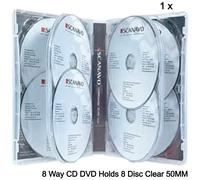 50 x 4 Disc Clear 27mm CD DVD BluRay Super Multicase Spine New Replacement Case