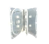 1 x 9 Disc Clear CD DVD Blu Ray Disc Case Scanavo Clear 32mm Thick - 9/ONE Overlap CD DVD Blu Ray Case To Hold 9 Discs