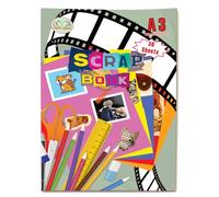 1 X A3 Staple Bound Scrapbooks 5 Assorted Colours Sheets for Art Craft & DIY Scrapbooking Albums 70 GSM Recycled Construction Paper Photo Albums Memory Book for Kids Adult Projects (Scrapbook)