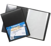 1 x A4 40 Pockets (80 Views) Deluxe Display Book Professional Heavy Duty Black Portfolio Document Folder