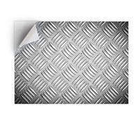 1 x A4 Vinyl Sticker - Checker Plate Metal Effect Art Print Decal - Sticky Back Sticker Sheet #3732