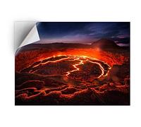1 x A4 Vinyl Sticker - Lava Erta Ale Volcano Ethiopia Art Print Decal - Sticky Back Sticker Sheet #45524
