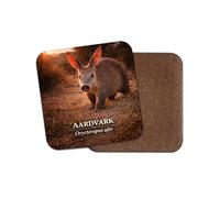 1 x Aardvark Coaster - Latin Animal Name Science Biology Gift #72051