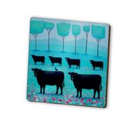 1 x Aberdeen Angus Cow MDF Magnet - Black Beef Cattle Herd Farm Gift #73232