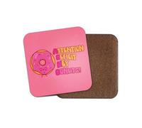 1 x ADHD Square Coaster - Hey Donuts Funny Joke Neurodivergent Neurodiversity Awareness Autism Autistic Hidden Disability Kitchen Drink #82472